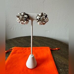 Jewel Crusted Clip Earrings